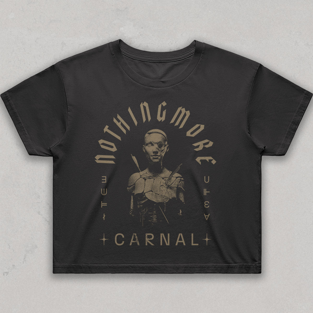 WOMENS CARNAL COAL CROP TOP