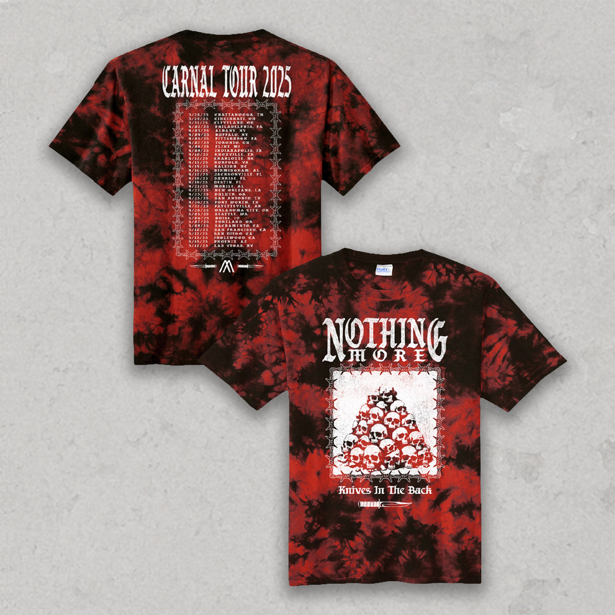 2025 CARNAL TOUR RED TIE DYE TEE