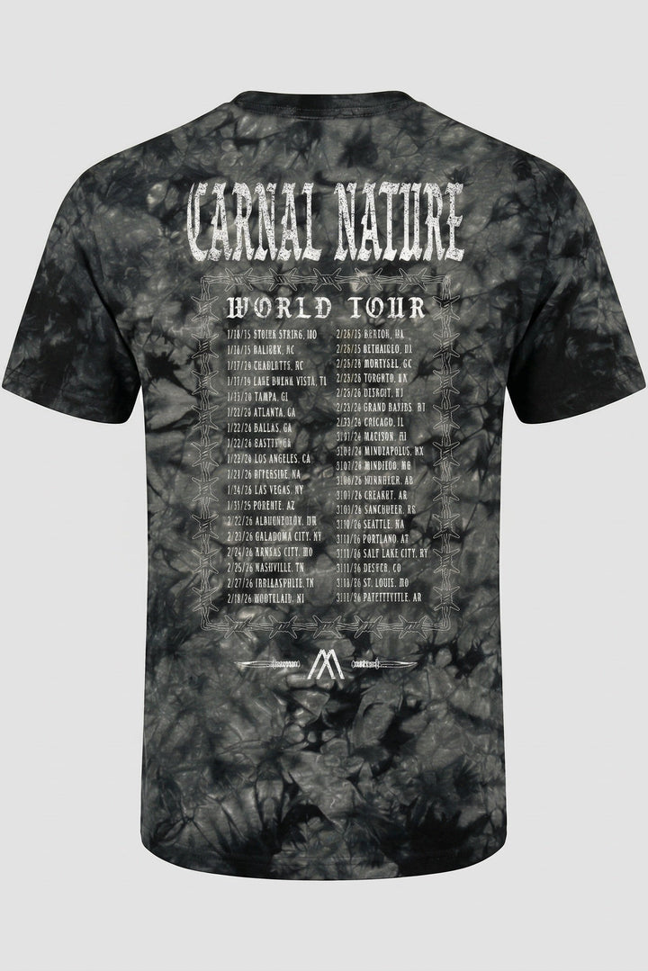 CARNAL NATURE WORLD TOUR - BLACK TIE DYE TEE