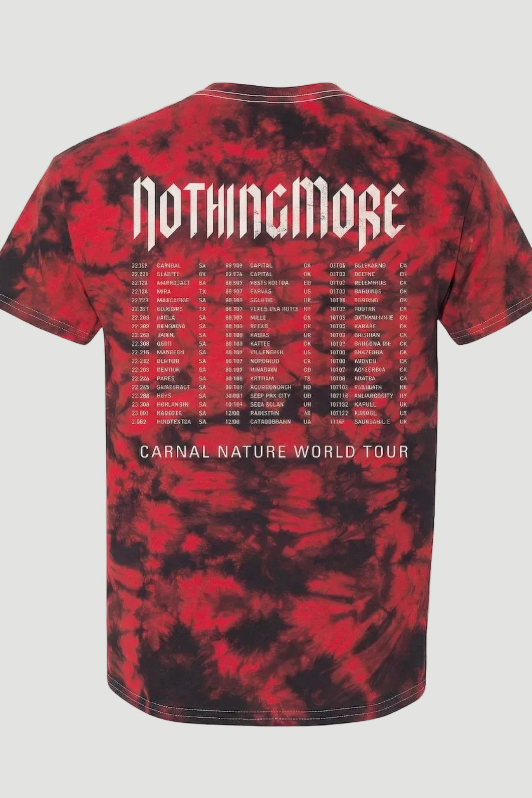 CARNAL NATURE WORLD TOUR - RED TIE DYE TEE