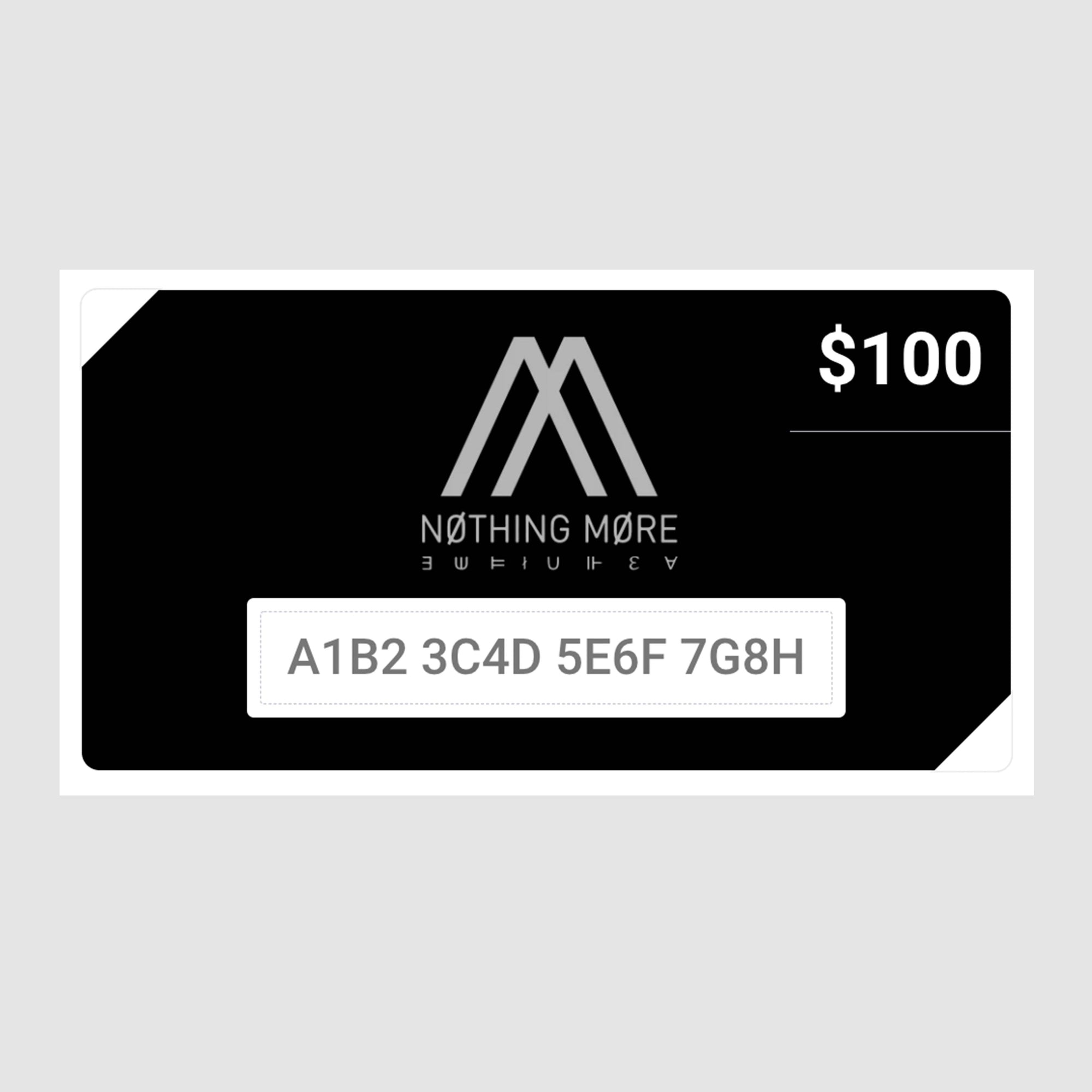 NOTHING MORE GIFT CARDS